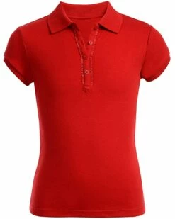Nautica Girls' School Uniform Short Sleeve Polo with Ruffle Placket | Shirts & Tops -Nautica sales 2022 81nwoKdKcTL. AC SR736920