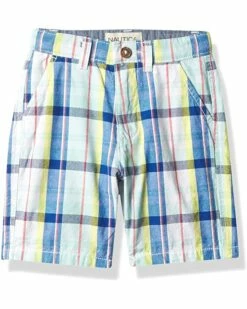 Nautica Boys' Flat Front Plaid Shorts