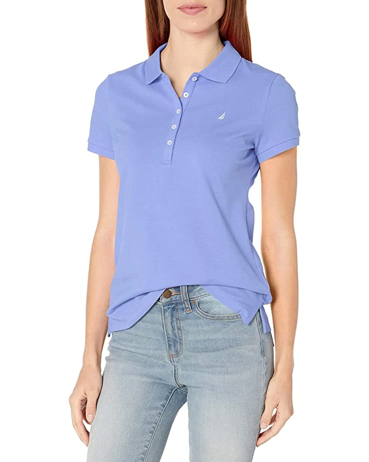 Nautica Women's 5-Button Short Sleeve Cotton Polo Shirt | Shirts & Tops 4 Nautica Women's 5-Button Short Sleeve Cotton Polo Shirt | Shirts & Tops - Image 4
