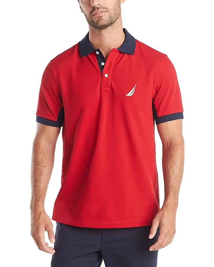 Nautica Men's Classic Fit Short Sleeve Performance Pique Polo Shirt | Shirts & Tops 6 Nautica Men's Classic Fit Short Sleeve Performance Pique Polo Shirt | Shirts & Tops - Image 6