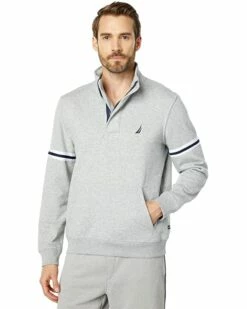 Nautica Color-Block Sleeve 1/4 Zip Sweatshirt | Hoodies & Sweatshirts