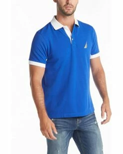 Nautica Men's Classic Fit Short Sleeve Performance Pique Polo Shirt | Shirts & Tops