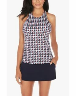 Nautica Geo My Way High Neck Tankini | Swimwear