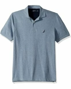 Nautica Men's Short Sleeve Solid Cotton Pique Polo Shirt | Shirts & Tops