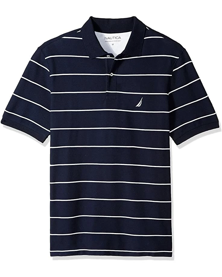Nautica Men's Classic Short Sleeve Striped Polo Shirt | Shirts & Tops 3 Nautica Men's Classic Short Sleeve Striped Polo Shirt | Shirts & Tops - Image 3
