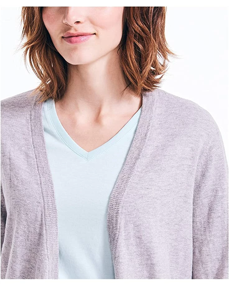 Nautica Women's Soft Open Front Long Cardigan | Sweaters 3 Nautica Women's Soft Open Front Long Cardigan | Sweaters - Image 3