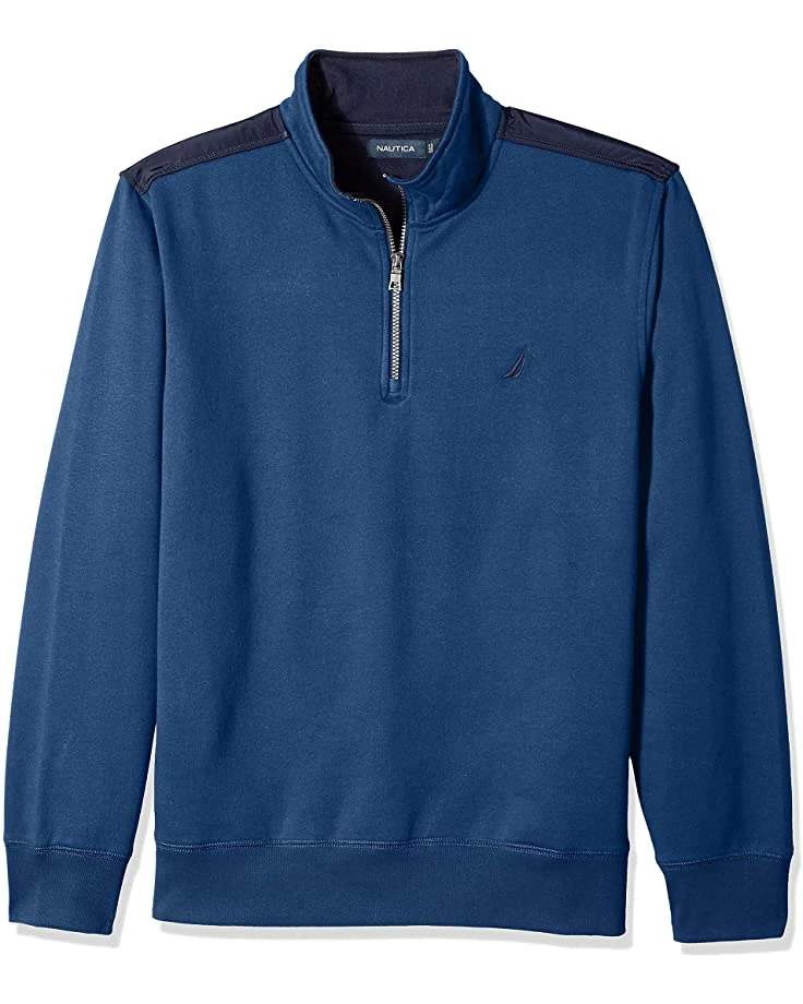 Nautica Men's 1/4 Zip Pieced Fleece Sweatshirt | Hoodies & Sweatshirts 4 Nautica Men's 1/4 Zip Pieced Fleece Sweatshirt | Hoodies & Sweatshirts - Image 4