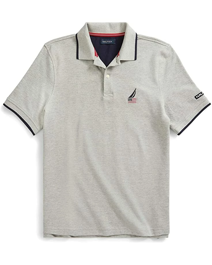 Nautica Men's Short Sleeve American Flag Logo Polo Shirt | Shirts & Tops 5 Nautica Men's Short Sleeve American Flag Logo Polo Shirt | Shirts & Tops - Image 5